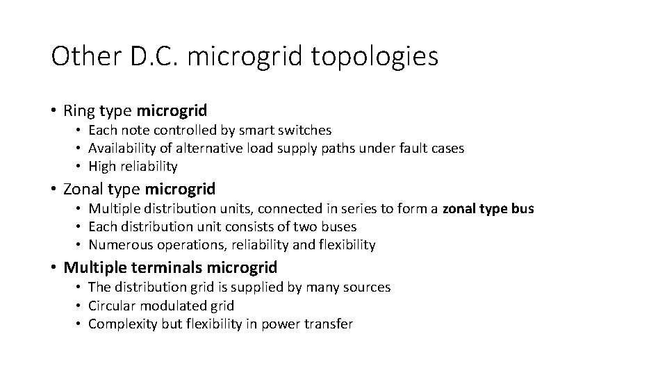D C Microgrids State of the art Baros