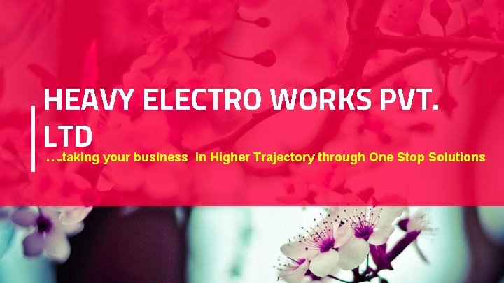 HEAVY ELECTRO WORKS PVT. LTD …. taking your business in Higher Trajectory through One