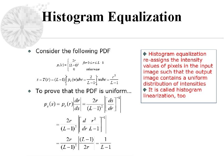 Histogram Equalization 