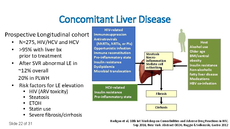 Concomitant Liver Disease Prospective Longitudinal cohort • N=275, HIV/HCV and HCV • >95% with