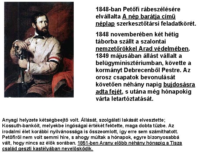 1848 -ban Petőfi rábeszélésére elvállalta A nép barátja című néplap szerkesztőtársi feladatkörét. 1848 novemberében