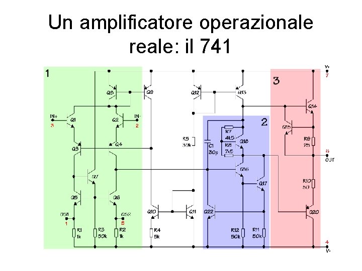 Un amplificatore operazionale reale: il 741 