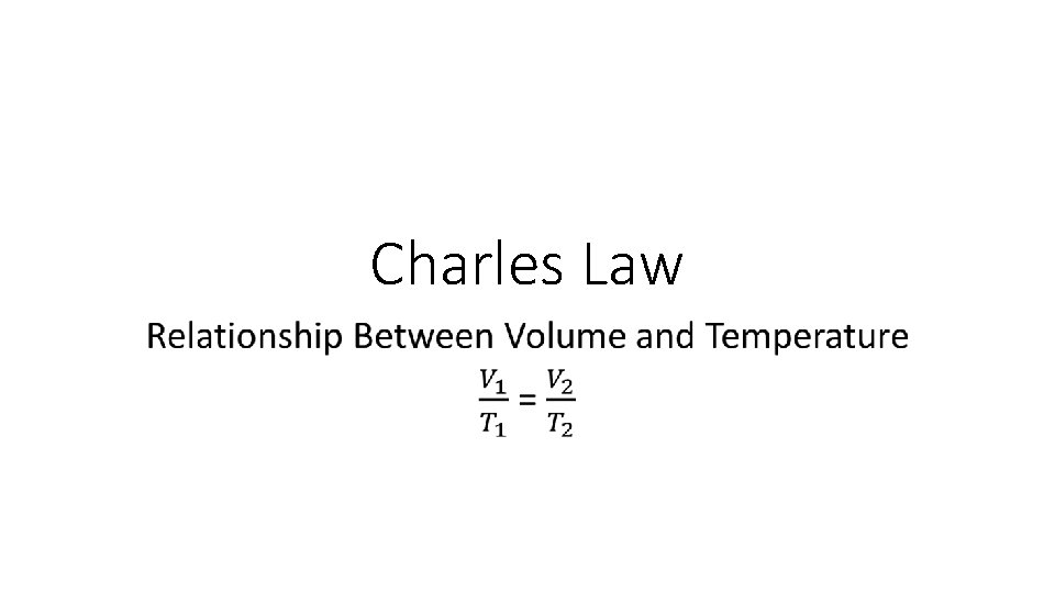Charles Law 