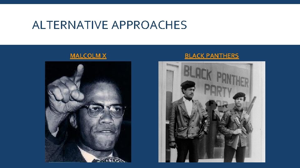 ALTERNATIVE APPROACHES MALCOLM X BLACK PANTHERS 
