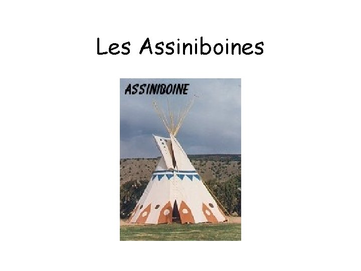 Les Assiniboines 