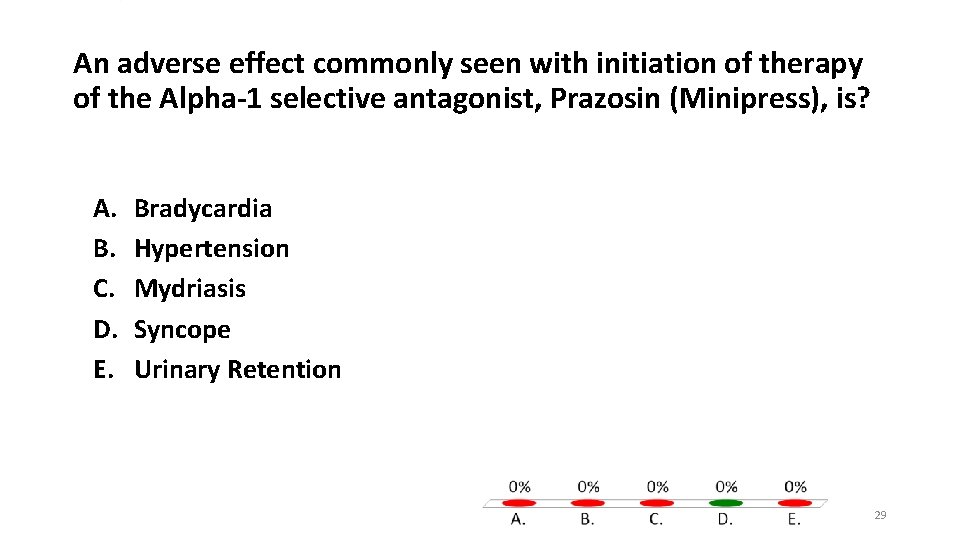 An adverse effect commonly seen with initiation of therapy of the Alpha-1 selective antagonist,