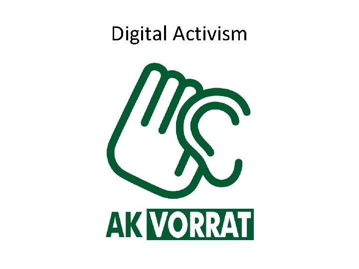 Digital Activism 