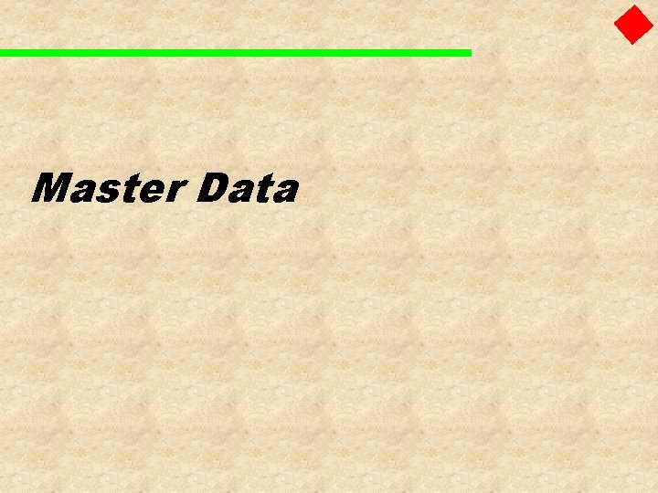 Master Data 