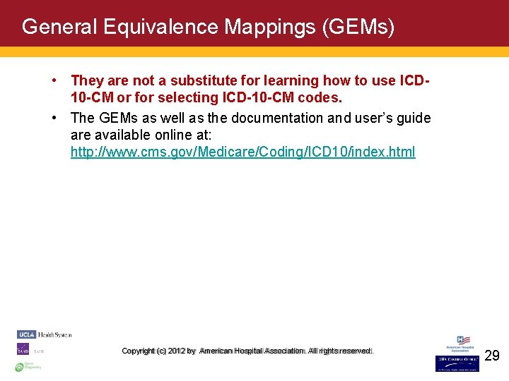 General Equivalence Mappings (GEMs) • They are not a substitute for learning how to