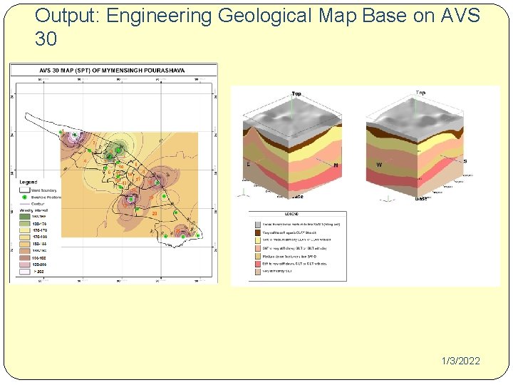 Output: Engineering Geological Map Base on AVS 30 1/3/2022 Output: Engineering Geological Map Base on AVS 30 1/3/2022