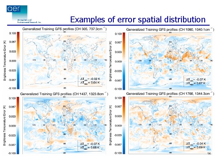 Examples of error spatial distribution Atmospheric and Environmental Research, Inc. 14 