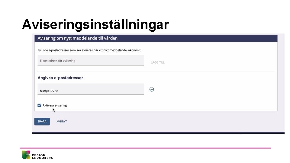 Aviseringsinställningar 