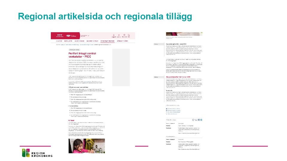 Regional artikelsida och regionala tillägg 