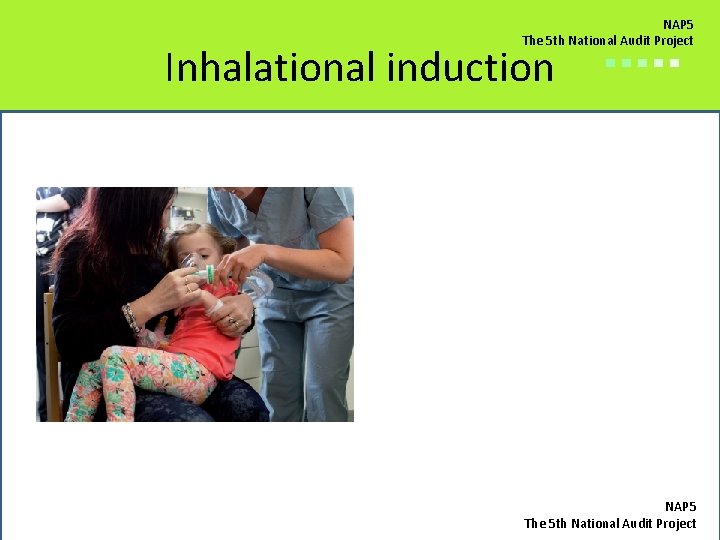 NAP 5 The 5 th National Audit Project Inhalational induction ■■■■■ NAP 5 The
