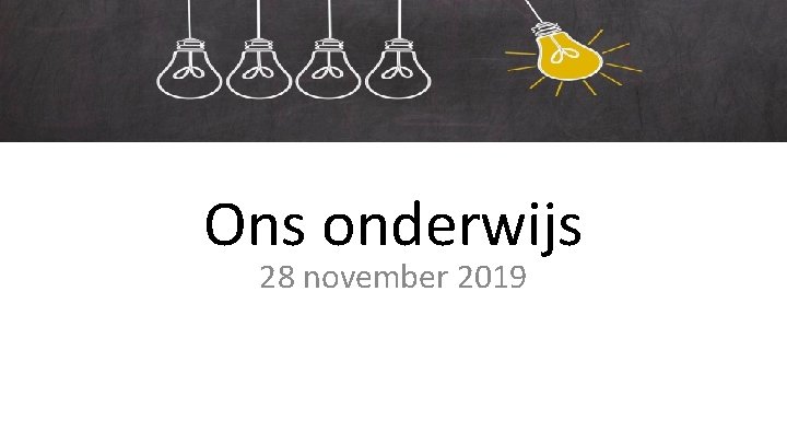 Ons onderwijs 28 november 2019 