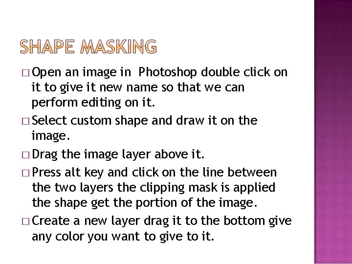 � Open an image in Photoshop double click on it to give it new