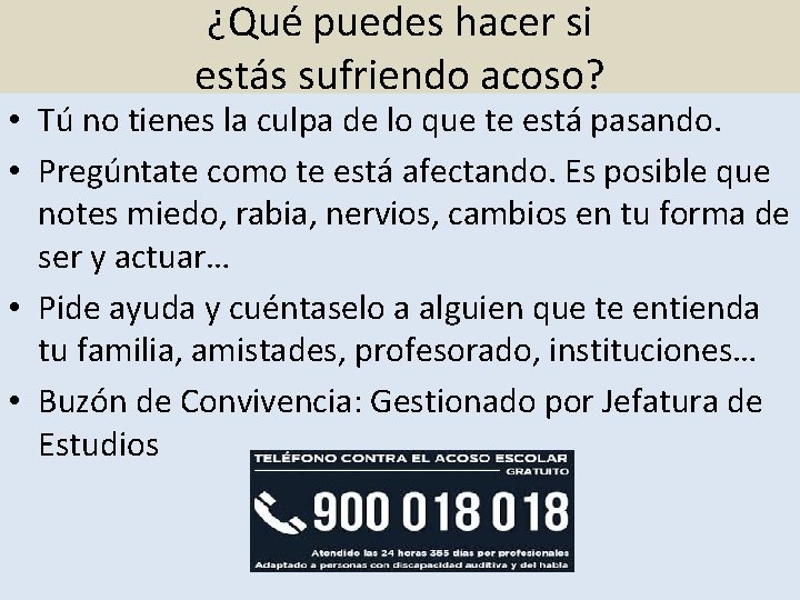 ¿Qué puedes hacer si estás sufriendo acoso? • Tú no tienes la culpa de