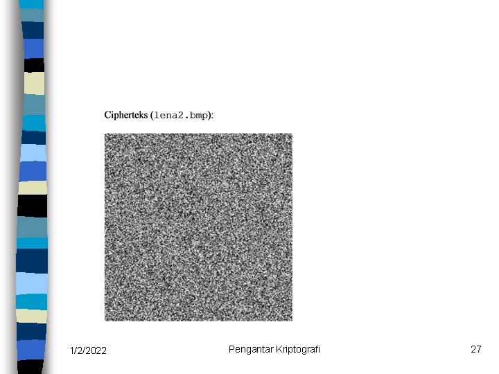 1/2/2022 Pengantar Kriptografi 27 