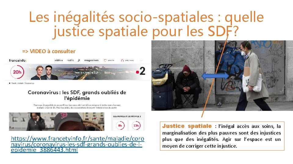 Les inégalités socio-spatiales : quelle justice spatiale pour les SDF? => VIDEO à consulter