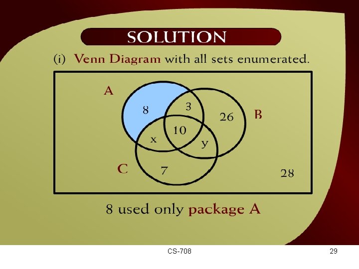 Solution – (10 - 14) CS-708 29 