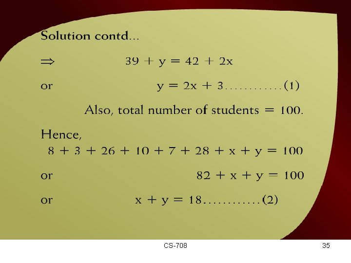 Solution Continued – (10 – 15 a) CS-708 35 