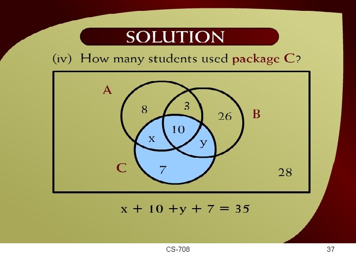 Solution – (10 - 17) CS-708 37 