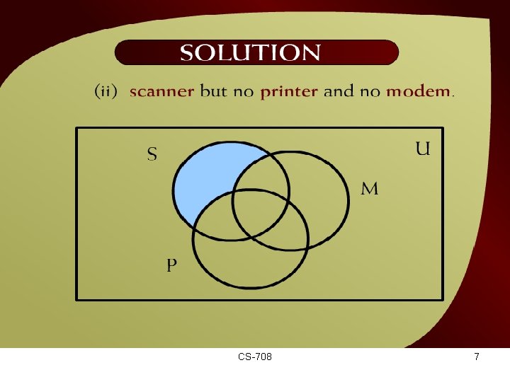 Solution – (10 – 4) CS-708 7 