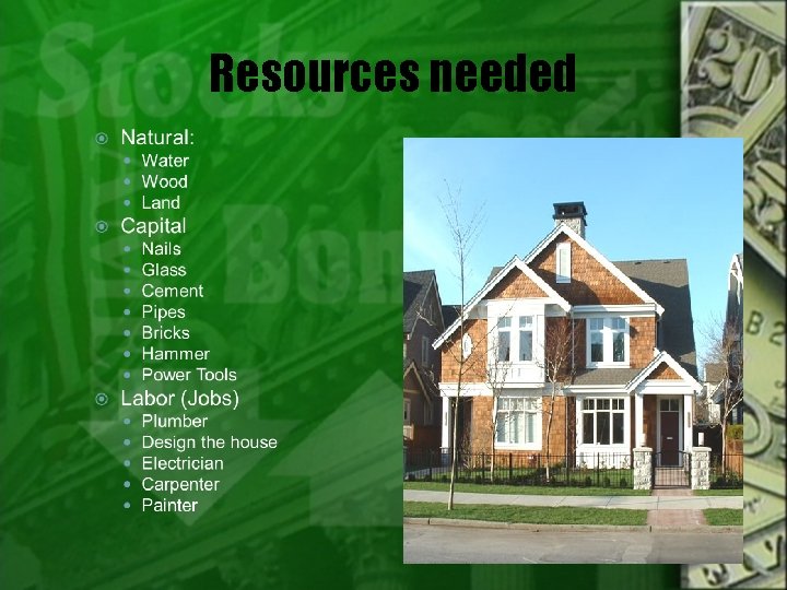 Resources needed 