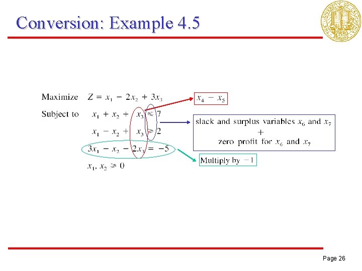 Conversion: Example 4. 5 Page 26 