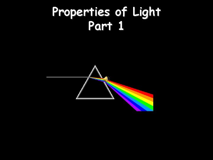 Properties of Light Part 1 