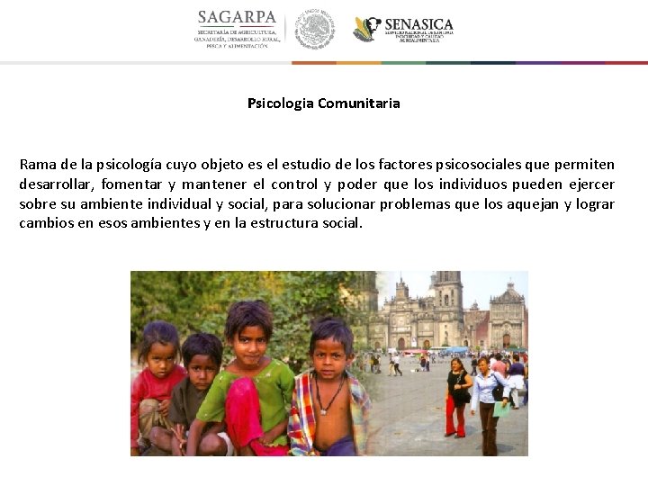 Psicologia Comunitaria Rama de la psicología cuyo objeto es el estudio de los factores