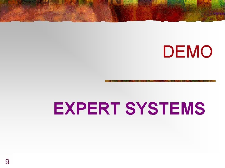 DEMO EXPERT SYSTEMS 9 