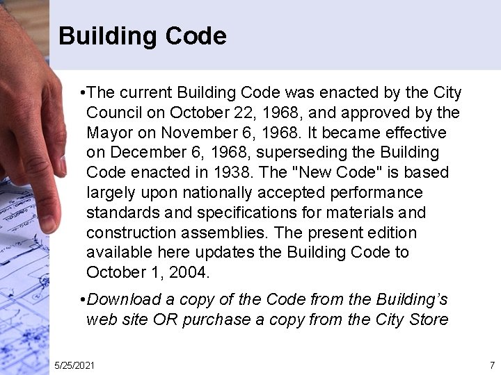 New York City Department of Buildings 2005 Agenda