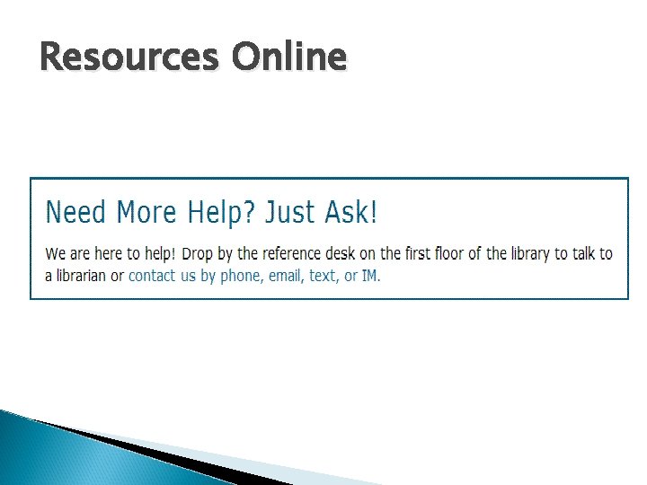 Resources Online 