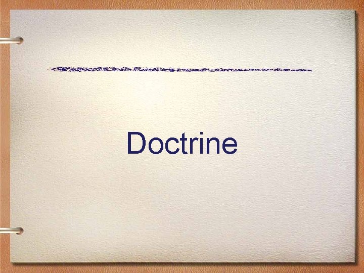 Doctrine 