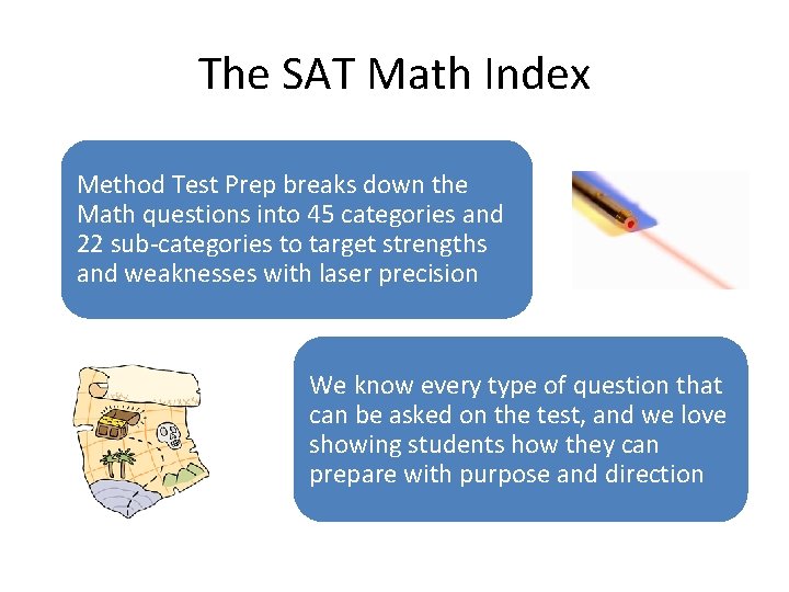 The SAT Math Index Method Test Prep breaks down the Math questions into 45