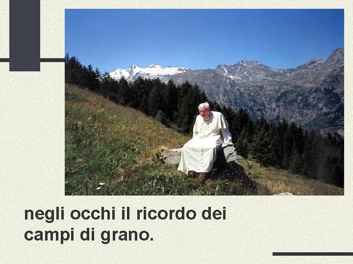 negli occhi il ricordo dei campi di grano. 