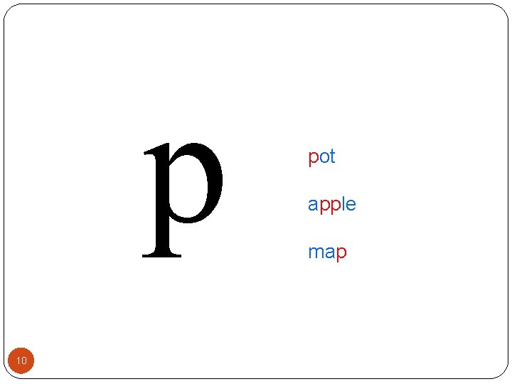 p 10 pot apple map 