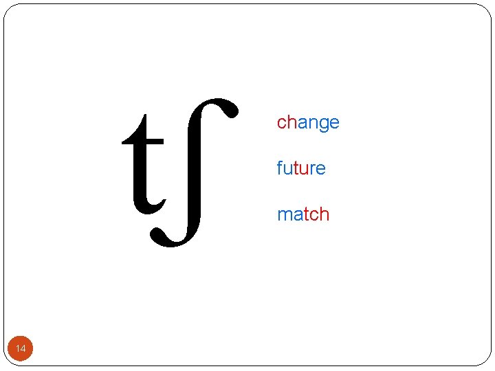 tʃ 14 change future match 