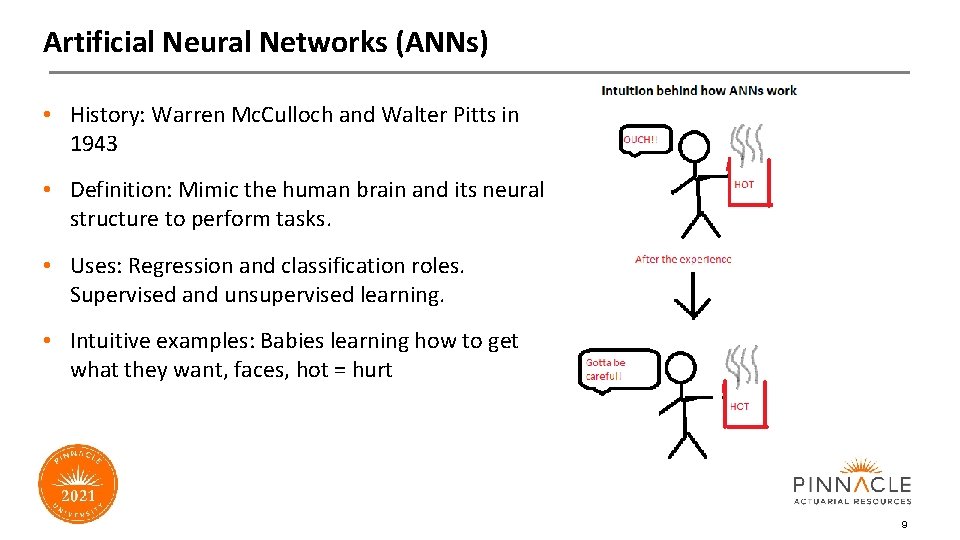 Artificial Neural Networks (ANNs) • History: Warren Mc. Culloch and Walter Pitts in 1943