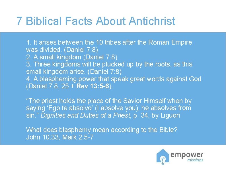 7 Biblical Facts About Antichrist 1. It arises between the 10 tribes after the