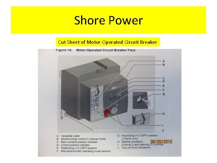 Shore Power Cut Sheet of Motor-Operated Circuit Breaker 