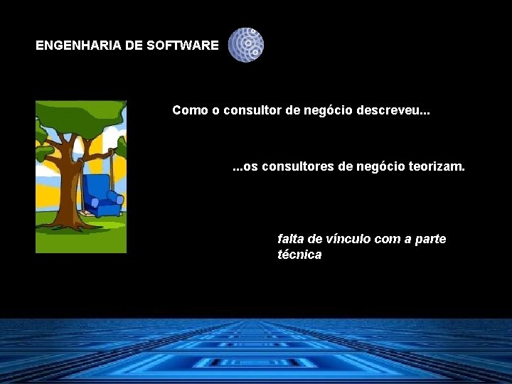 ENGENHARIA DE SOFTWARE Como o consultor de negócio descreveu. . . os consultores de