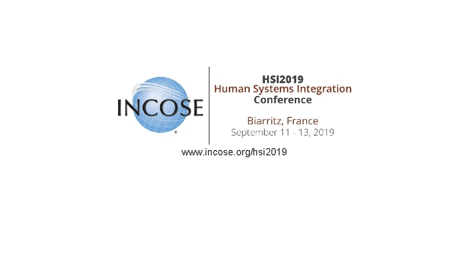 www. incose. org/hsi 2019 