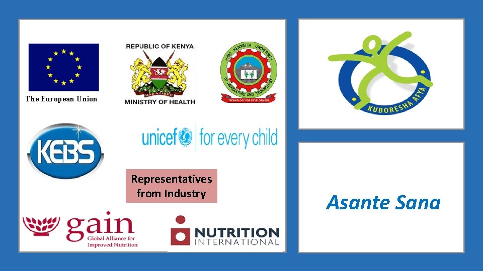 The European Union Representatives from Industry Asante Sana 