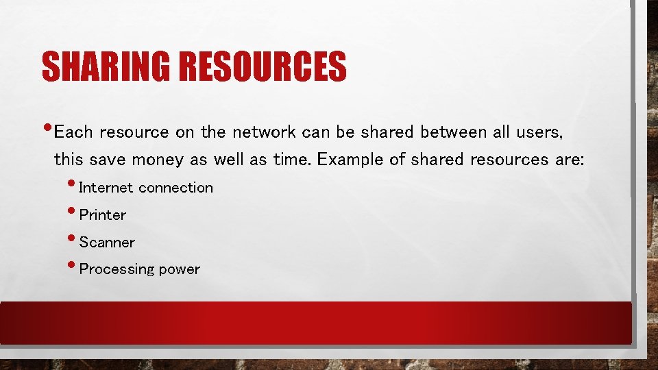 Shared Resource Computer BTEC FIRST EXTENDED CERTIFICATE S K R O