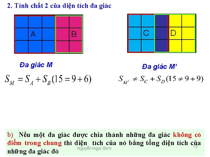 2. Tính chất 2 của diện tích đa giác A Đa giác M B