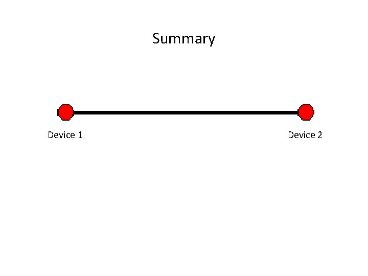 Summary Device 1 Device 2 