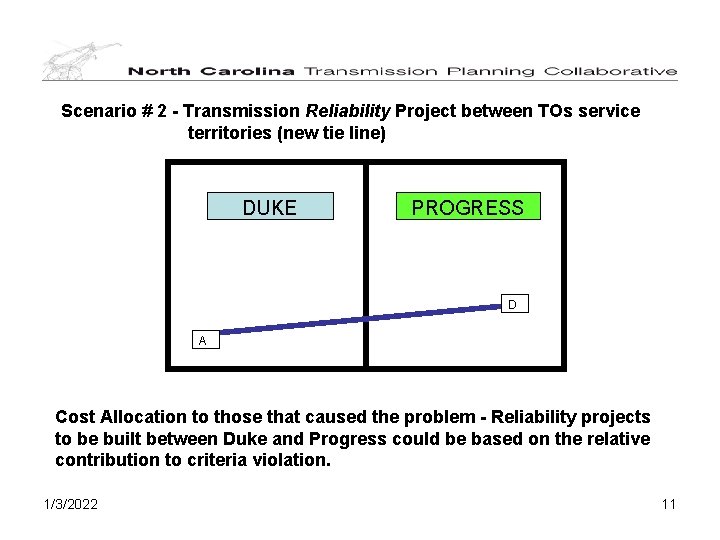 Scenario # 2 - Transmission Reliability Project between TOs service territories (new tie line)
