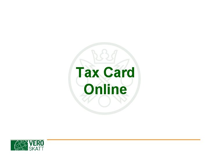 Tax Card Online 